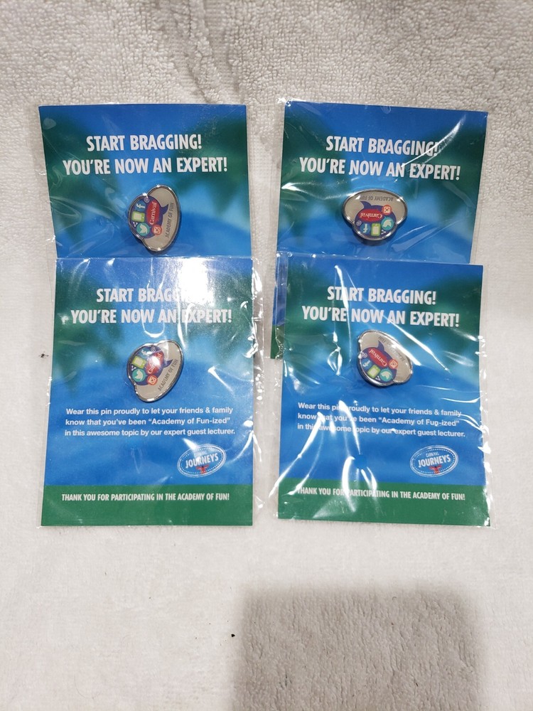 Carnival Cruise Academy of Fun Pin Set of 4 Collectible Pins-image