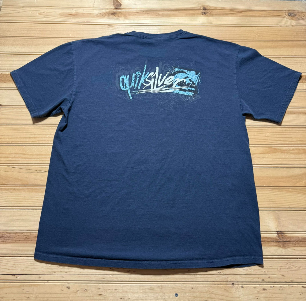 Vintage 90s Quiksilver Logo Spellout Surfer Skater Streetwear T-Shirt XL