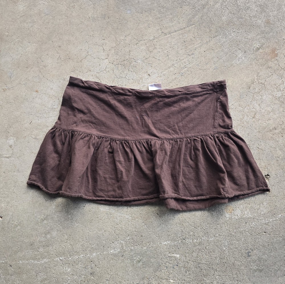 VTG y2k Big Flirt Low Rise Ruffle Mini Skirt Large