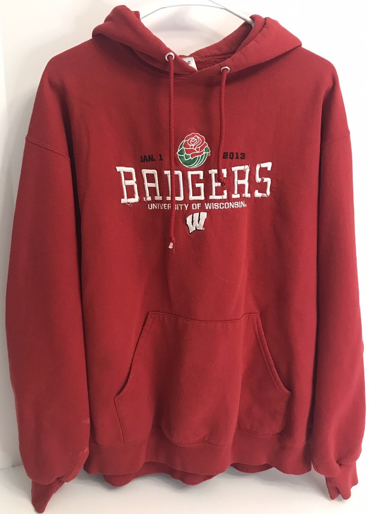 Wisconsin Badgers 2013 Rose Bowl XL JERZEES Hoodie NCAA Football