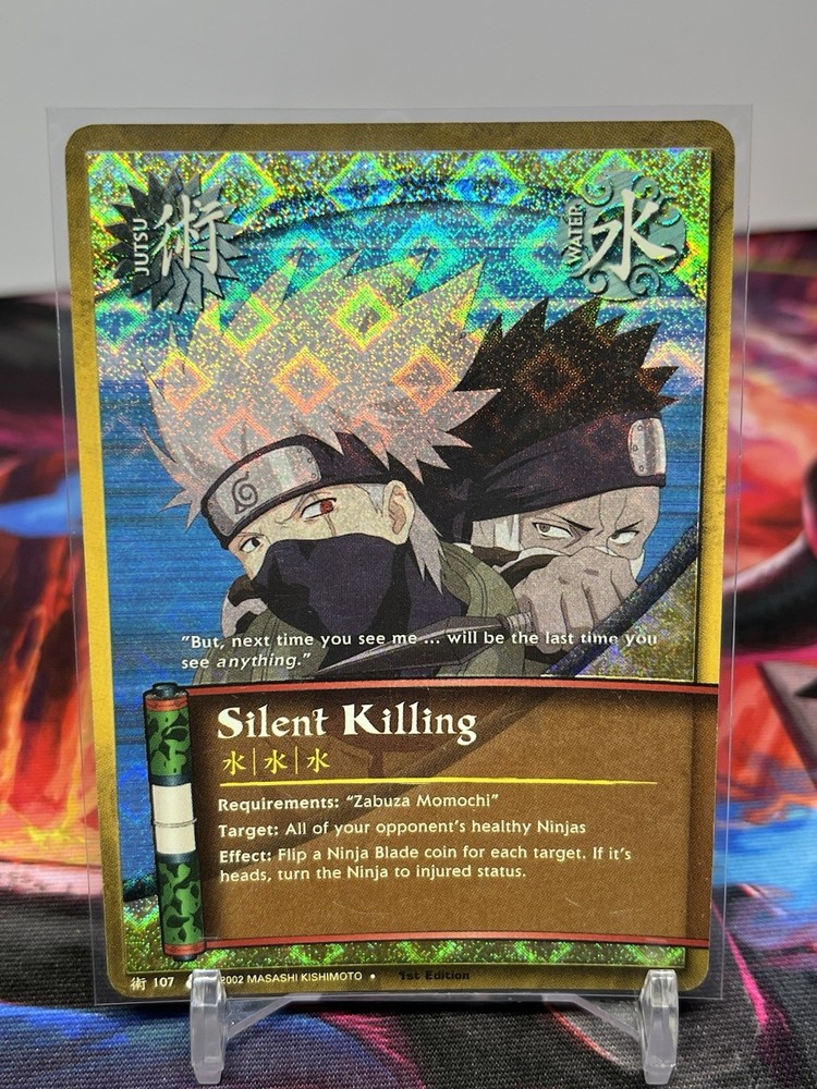 Naruto CCG-Silent Killing-J-107-1st Edition-Diamond Foil-Curse of Sand