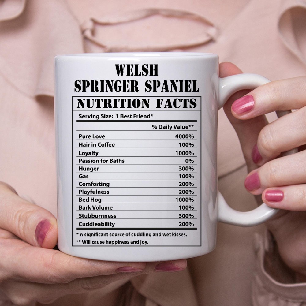 Funny White Shepherd Gifts Nutritional Facts White Coffee Mug