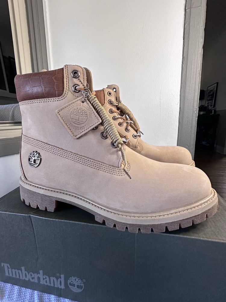 Timberland 6 Iced Coffee Beige Premium Boots Rare Holy Grail Size 9.5