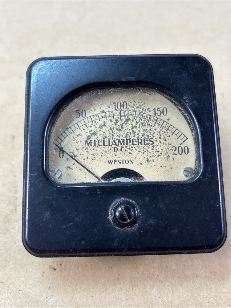 Vintage Weston Model 301 DC Meter Measures 0-200 Milliamperes Guaranteed