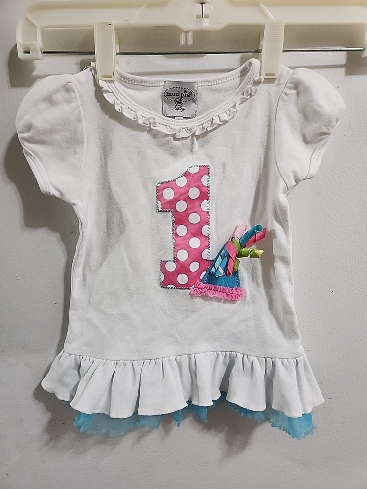 Girl's Mud Pie First Birthday Top 12-18 Months