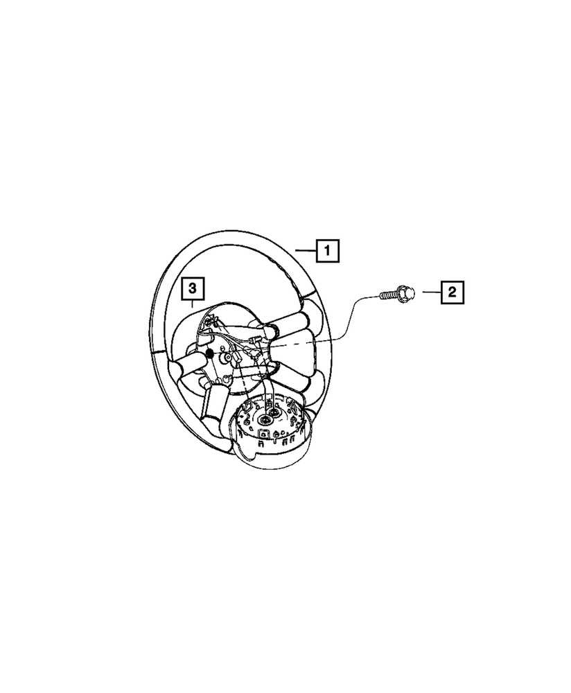 Mopar 1EX89XDHAC Replacement Steering Wheel OEM Quality