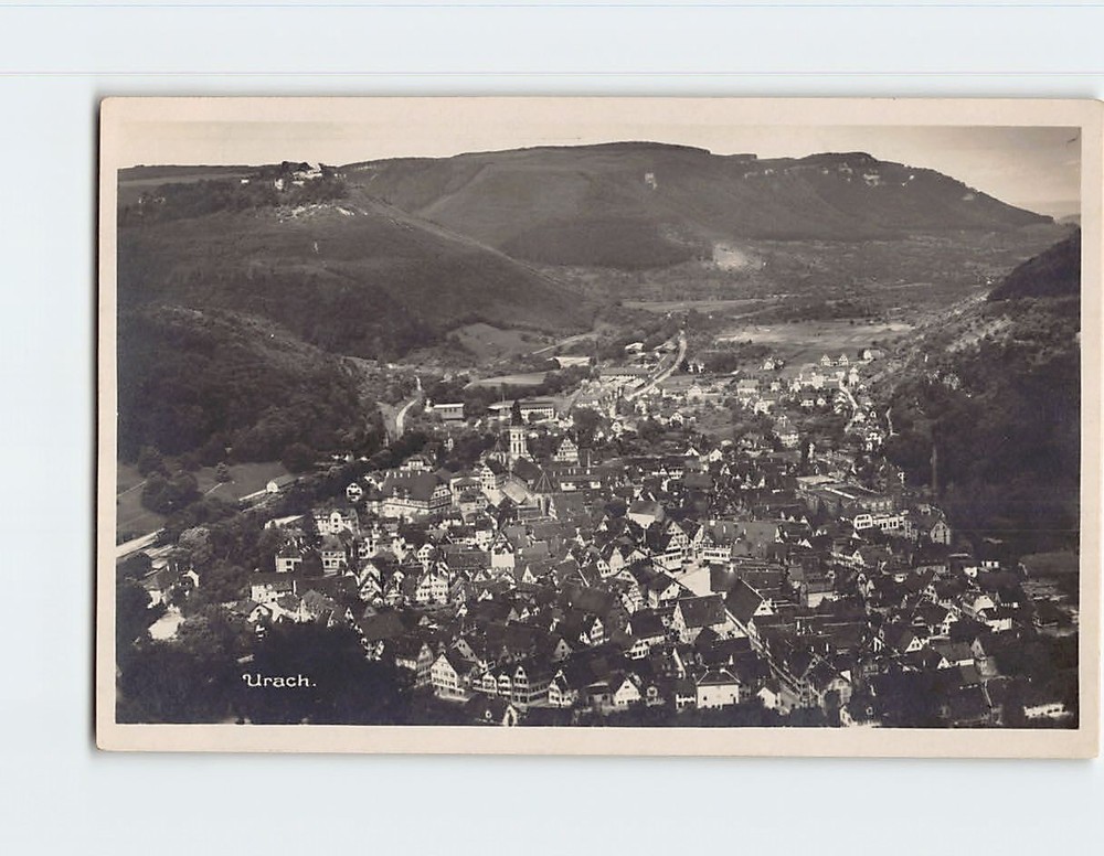 Postcard Aerial View Urach Baden-Württemberg Germany