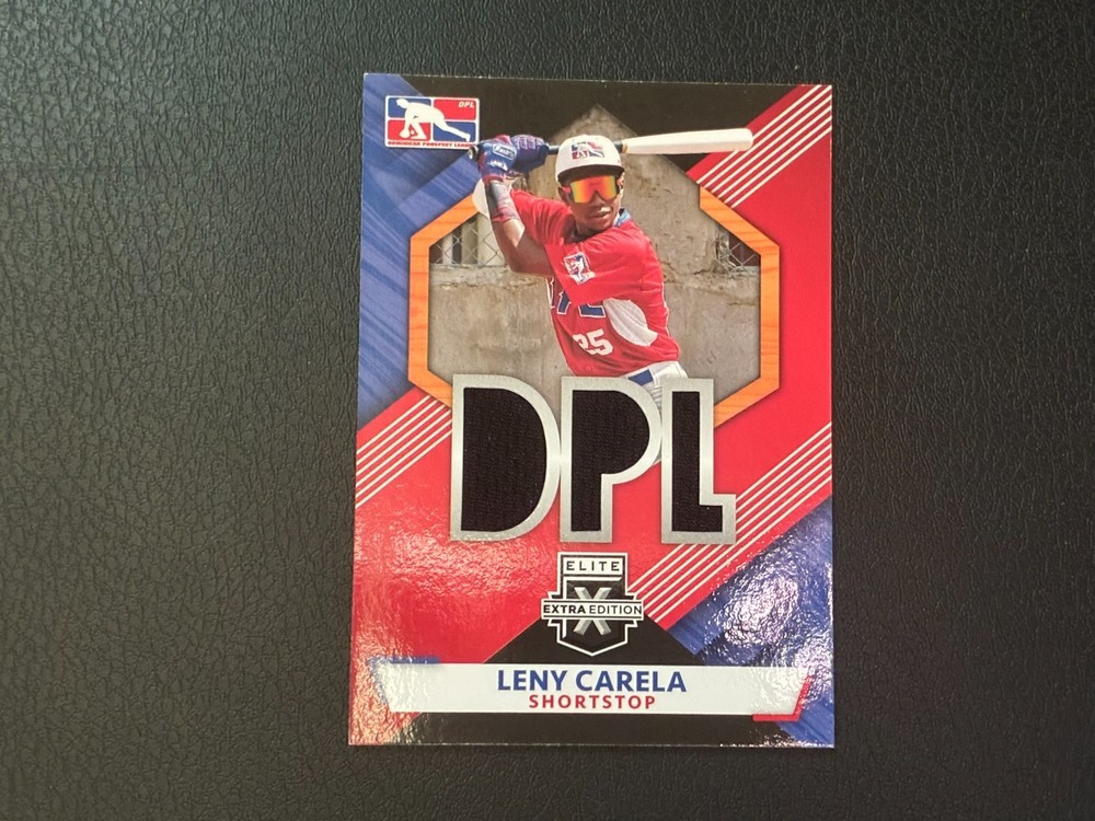 2021 Elite Extra Leny Carela Prospect Jersey Relic