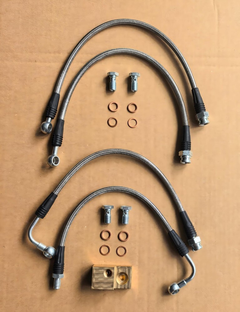 1990-2005 Mazda MX-5 Miata Front & Rear Brake Hose Lines Kit SS Disc