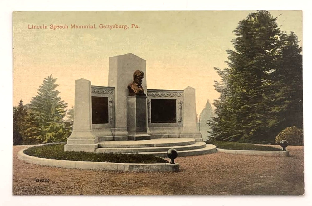 Lincoln Speech Memorial Gettysburg PA Antique Postcard