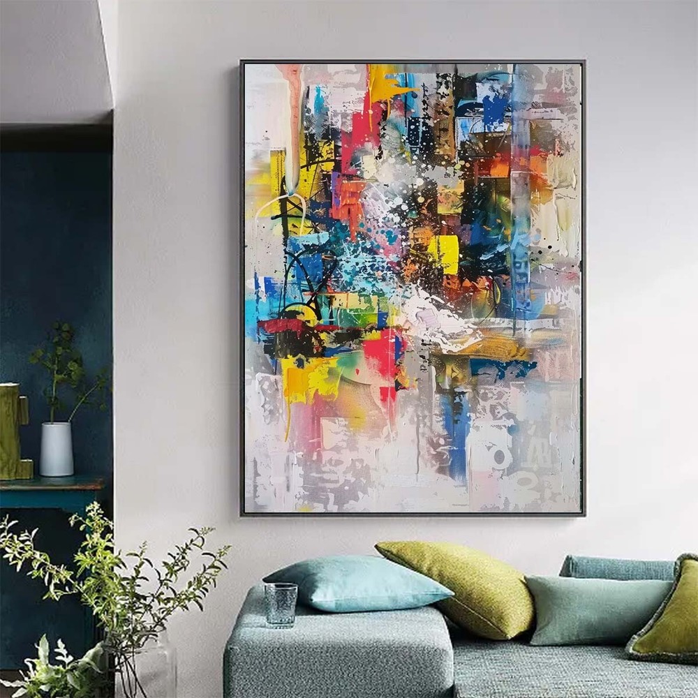 Original Pure hand painted Oil Painting Abstract Modern Decoration Room #027