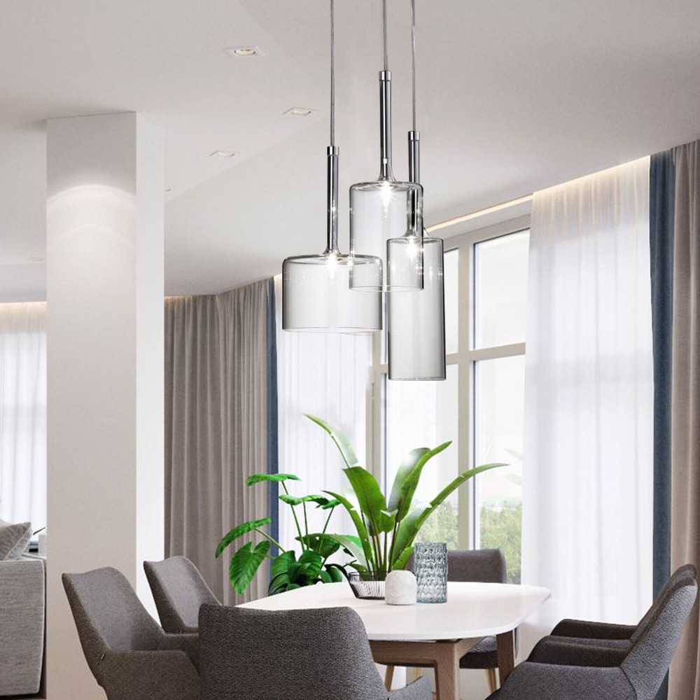 3 Heads Modern LED Chandelier Pendant Light for Dining Room Ceiling