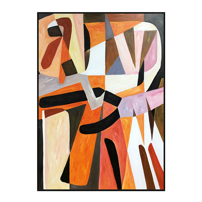 Hand Painted Oil painting Abstract Decorative Painting Bloom Hanging Painting