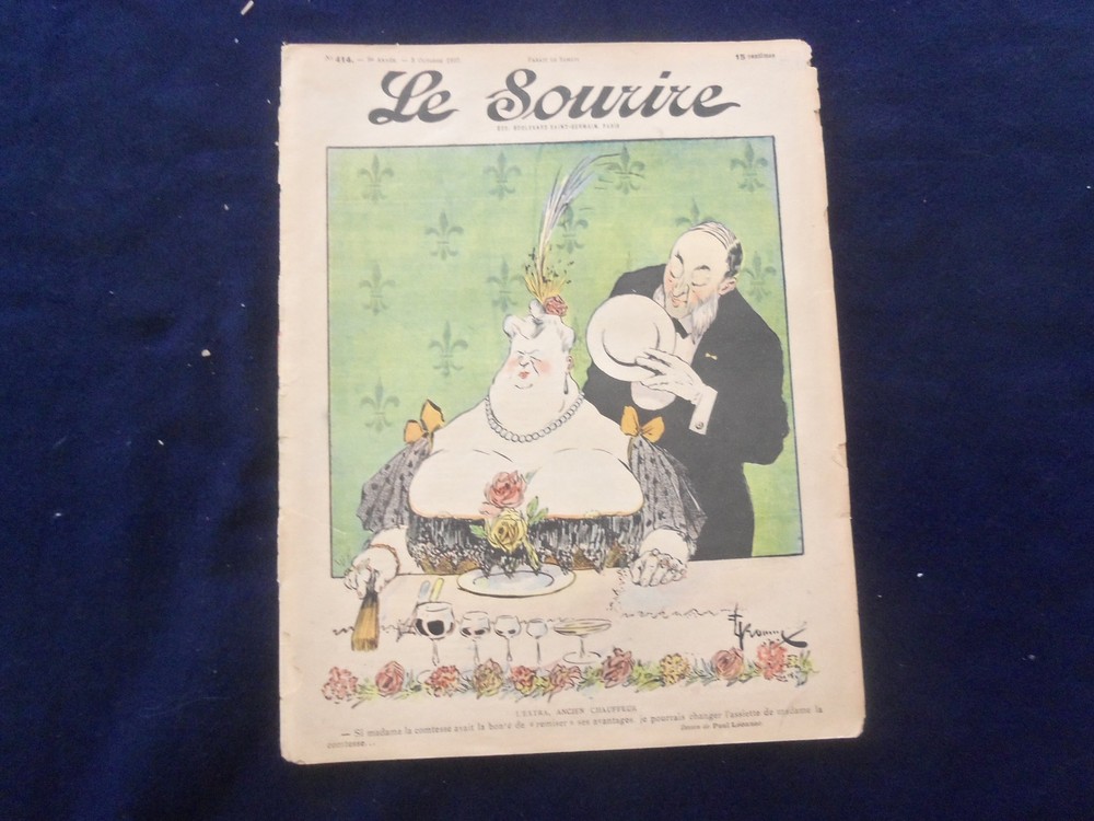 1907 OCT 5 LE SOURIRE MAGAZINE - ILLUSTRATED COMEDY - FRENCH TEXT - SP 4867A