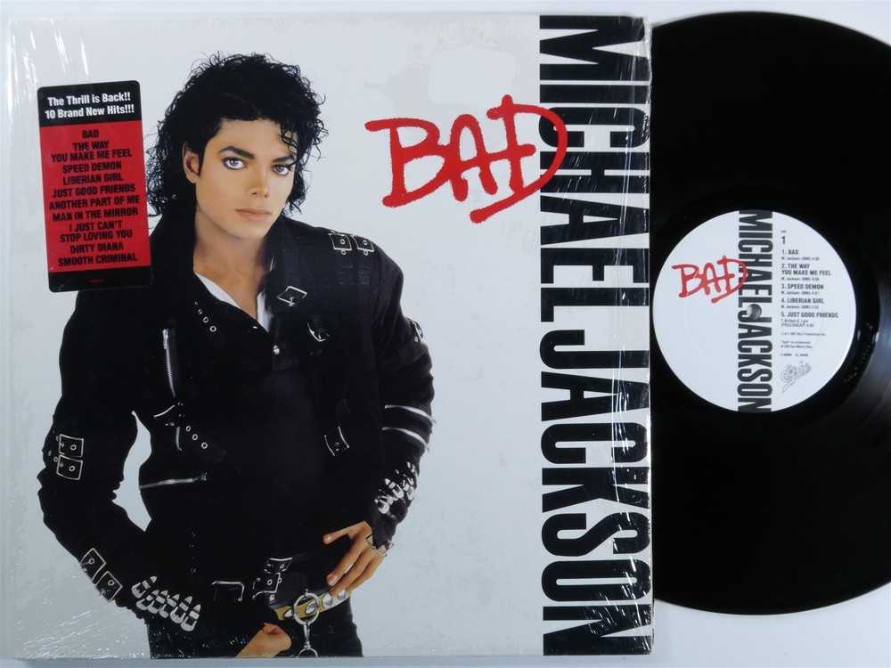 MICHAEL JACKSON Bad EPIC LP VG++/VG+ gatefold i