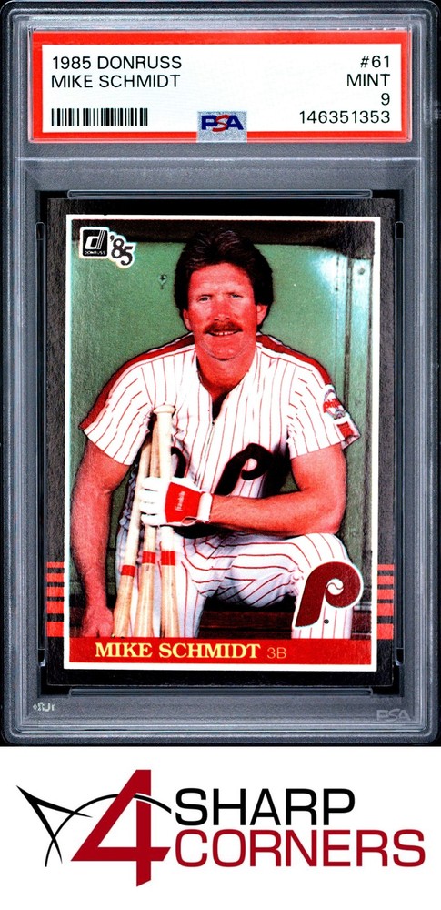 1985 Donruss #61 Mike Schmidt Phillies Hof Psa 9The #1 consignment choice on eBay: 4SC! Consign now!