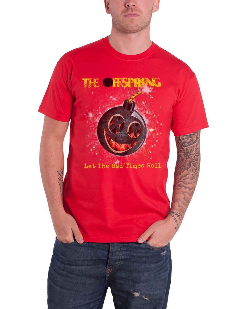The Offspring T Shirt Hot Sauce Band Logo new Official Mens Red