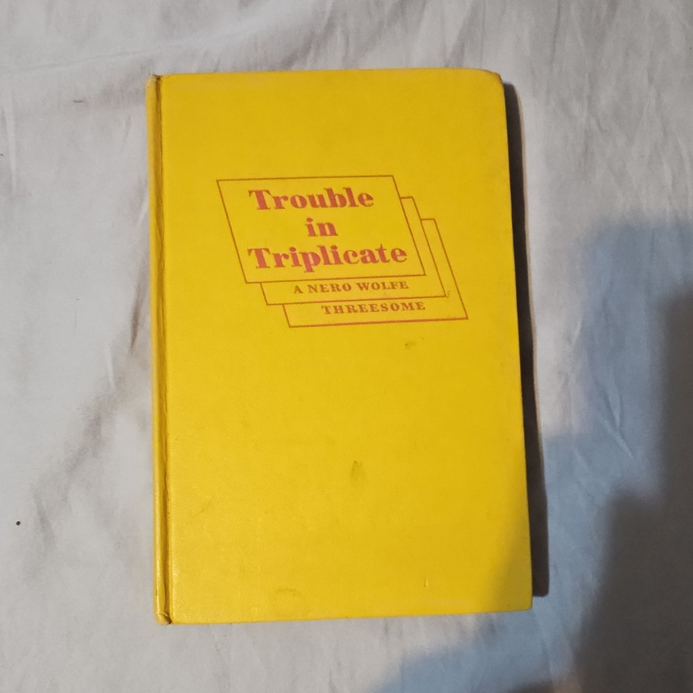 Viking Press Trouble in Triplicate Hardcover Rex Stout Nero Wolfe Mystery 1949