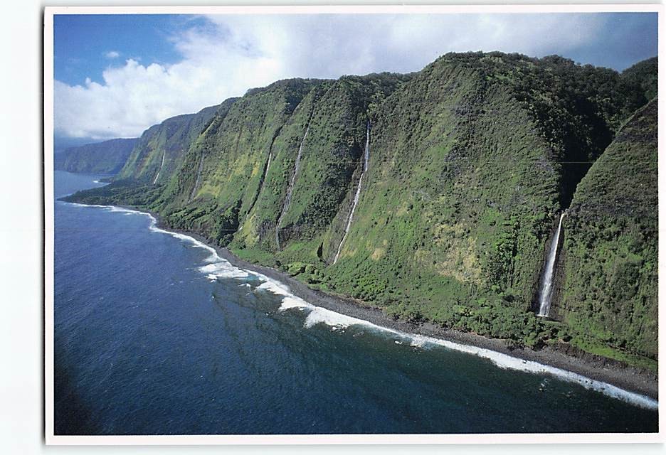 Postcard An aerial view of the North Kohala coastline on the island Hawaii USA