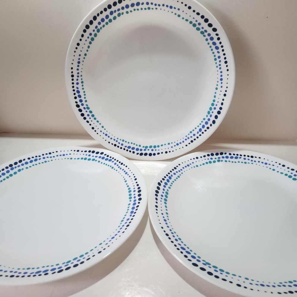 Set of 3 Corelle Ocean Blues 10 1/4