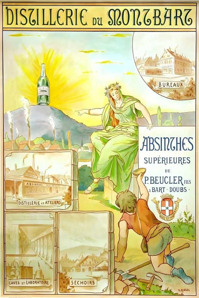 Vintage Absinthe Poster (1890s) - 24x36” - Hi-Res💎 Print - 200 GSM Paper🗞️-image