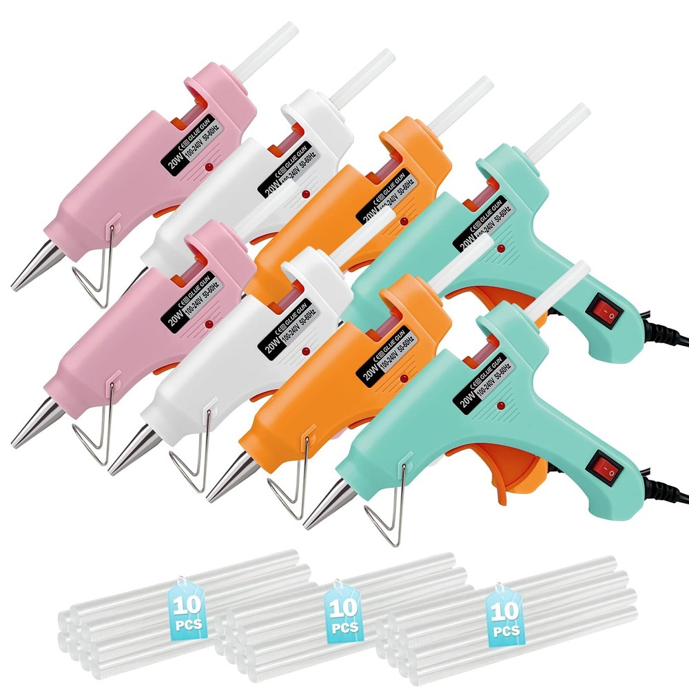 SHJADE Mini Hot Glue Gun, Hot Melt Gun with 30 Glue Sticks for Arts Crafts, M...