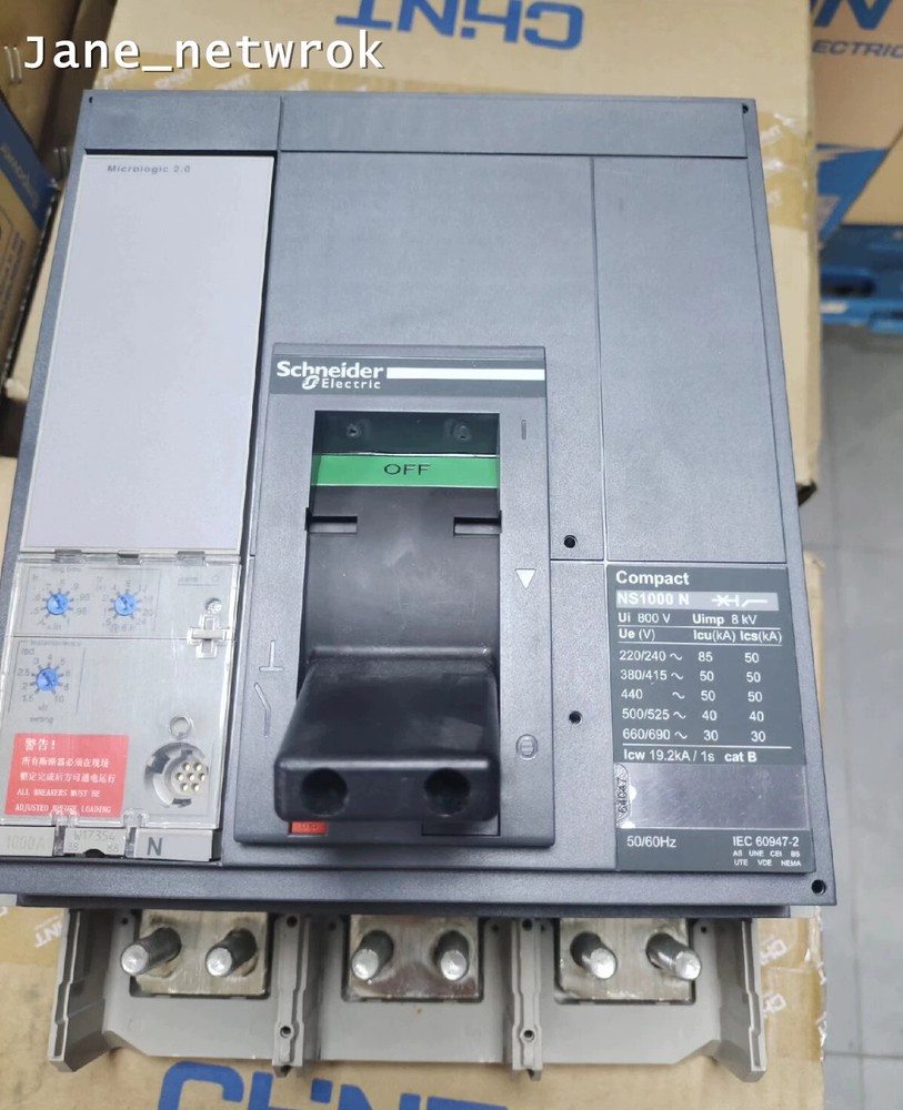 1PC USED circuit breaker Compact NS1000N - Micrologic 2.0 1000A   3P  #F5