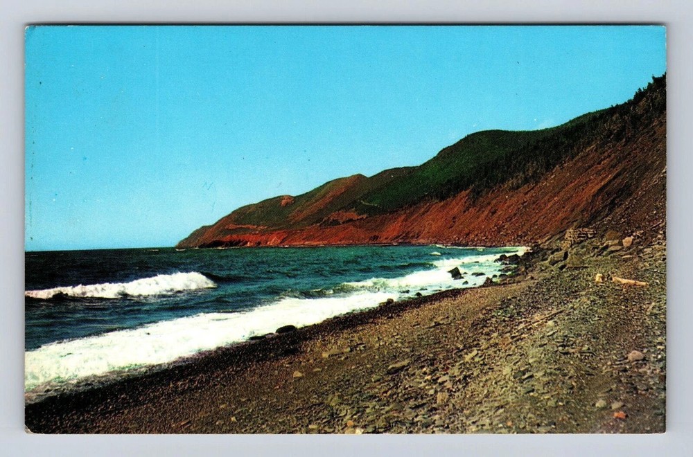 Cape Breton Nova Scotia-Canada, Coastal Scene Cabot Trail, Vintage Postcard