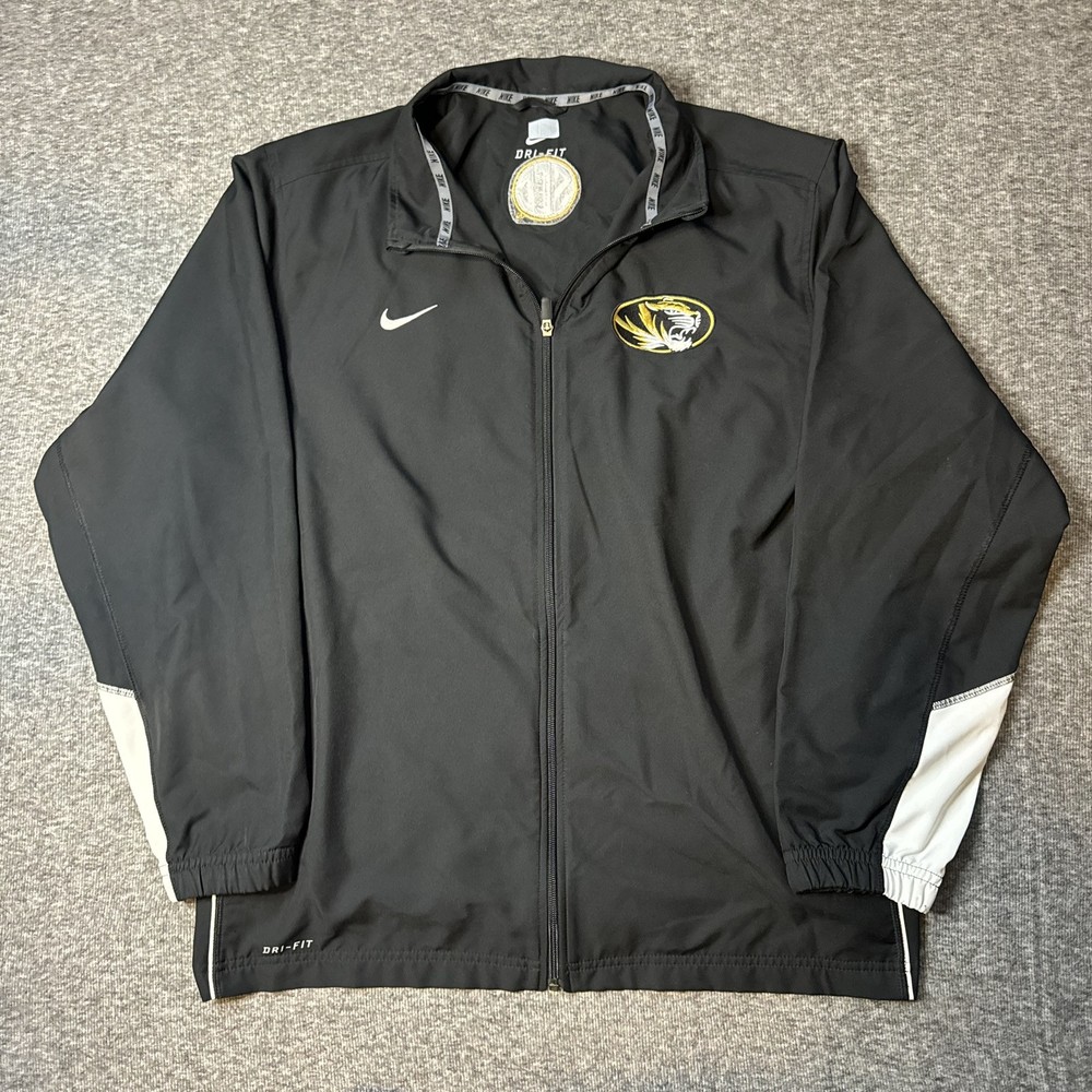 Nike Dri Fit Missouri Tigers Volleyball Jacket 2XL Black Full Zip Team Issued