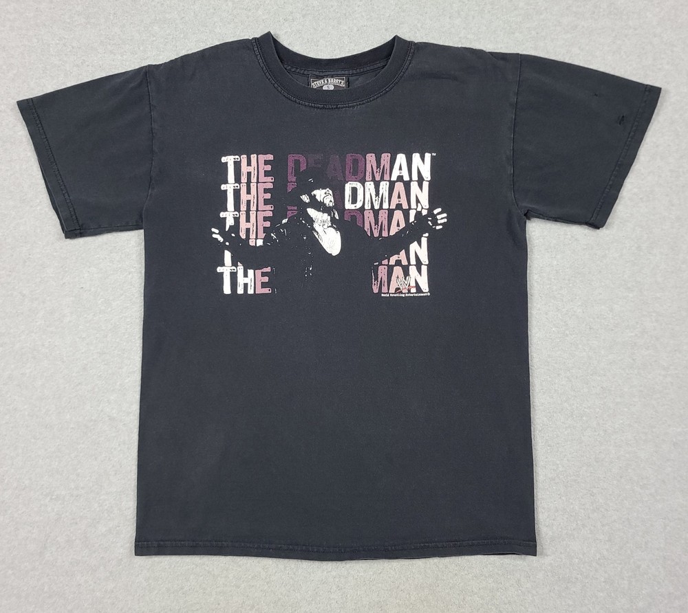 Vintage Y2K The Undertaker WWE WWF Classic Black The Deadman T-Shirt S Wrestling