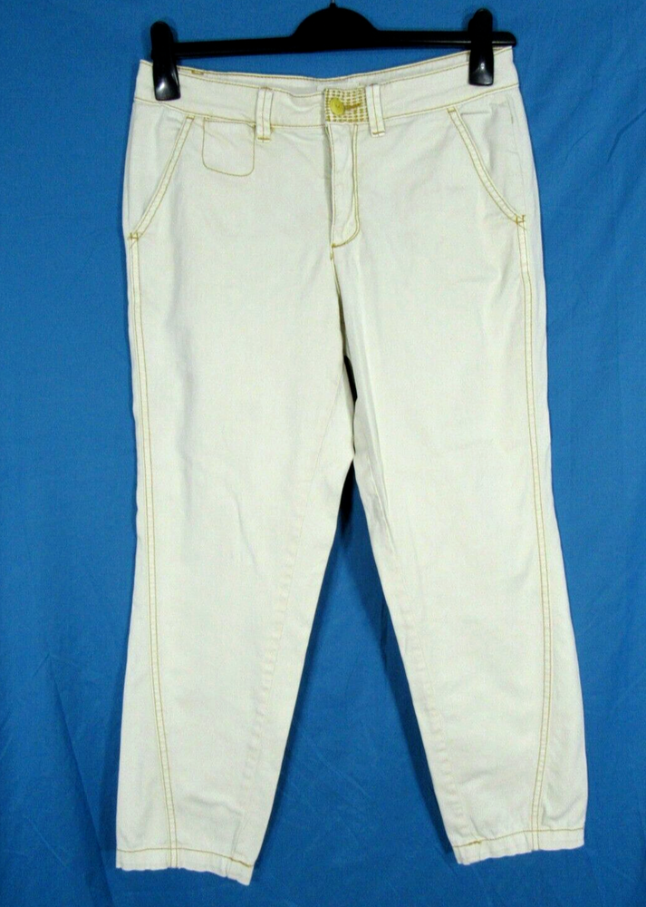 Anthropologie CHINO Relaxed Fit Stretch Cotton Twill Pants Cream Khaki Size 29