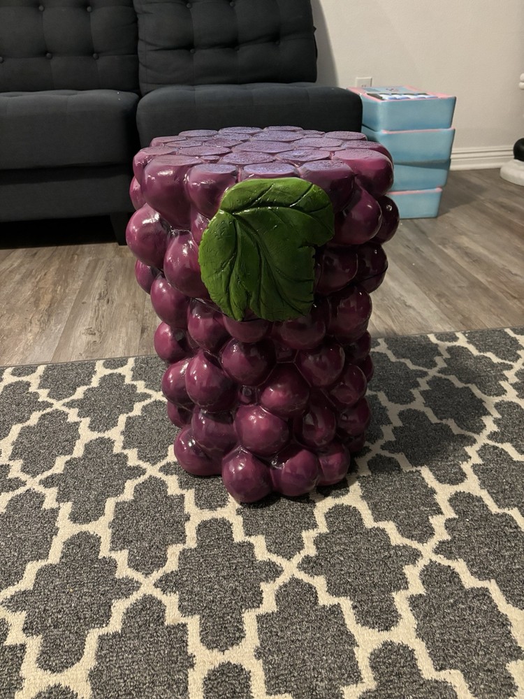 Viral TikTok Grape Stool Trendy Fruit & Wine Decor Accent Piece  