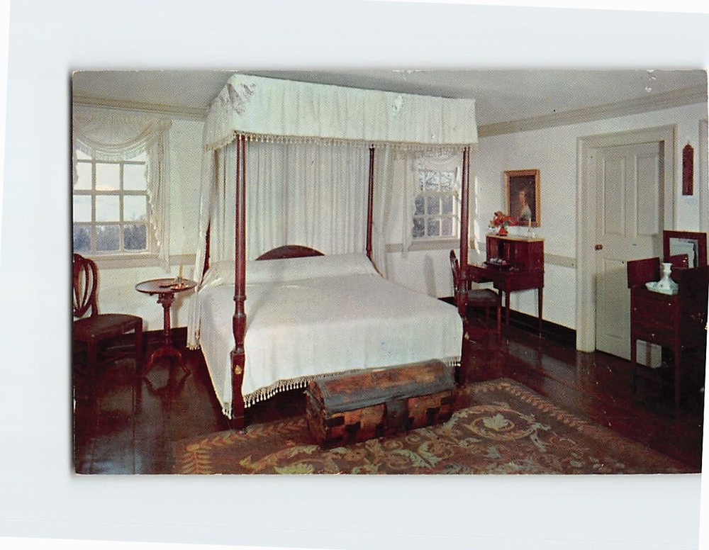 Postcard Washington's Bedroom At Mount Vernon Virginia