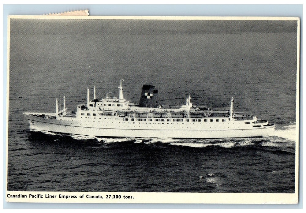 c1940's Canadian Pacific Liner Empress of Canada Vintage Posted Postcard