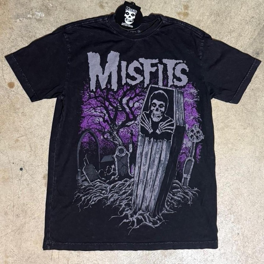 Rare Misfits Band Horror Graphic Black T shirt Unisex tee Men Women NH27007