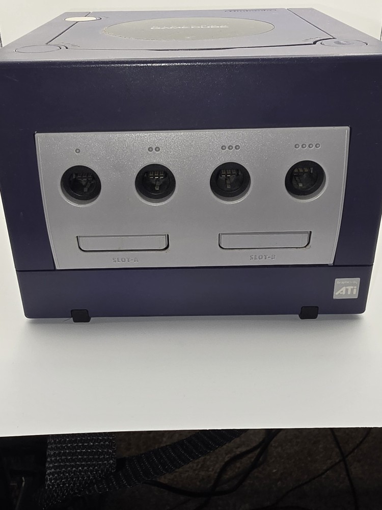 Nintendo GameCube DOL-001 Indigo Purple W/ Controllers, Cables And Games