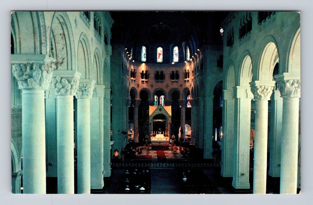 Quebec Canada, Ste. Anne De Beaupre Basilica Interior, Altar, Vintage Postcard