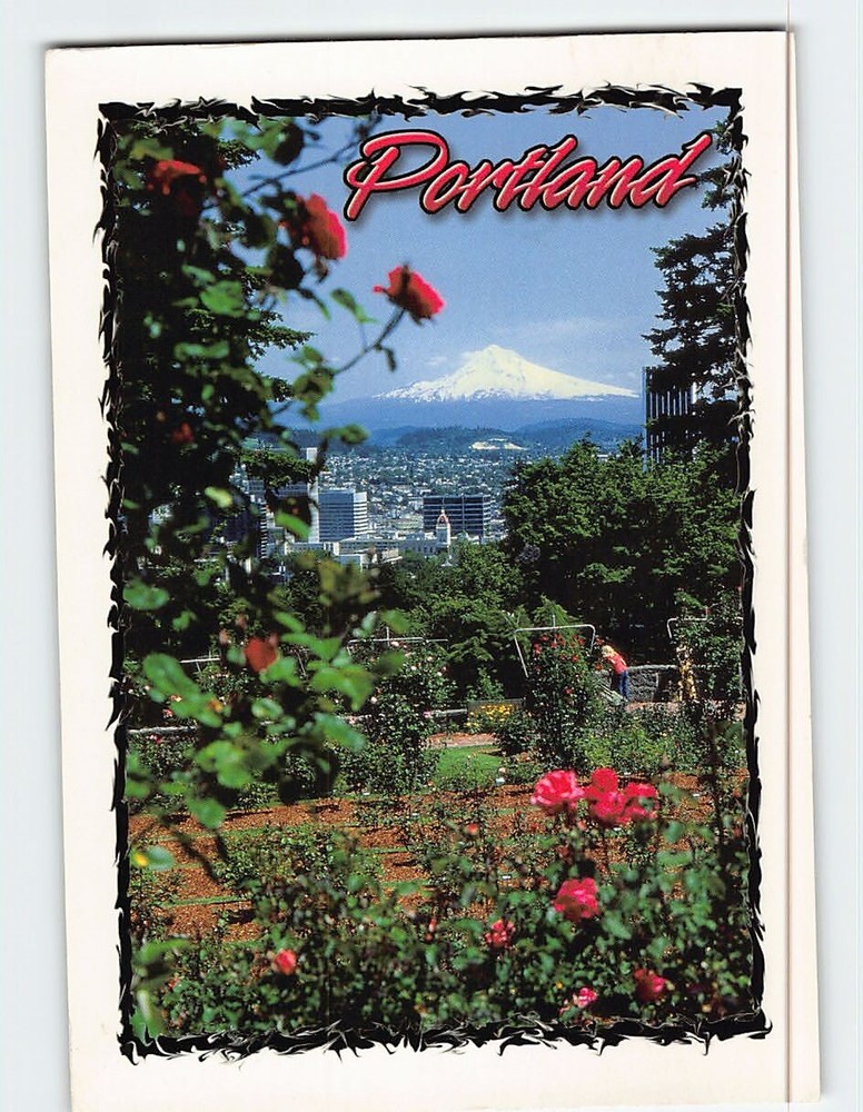 Postcard Mt. Hood & Downtown Portland Oregon USA