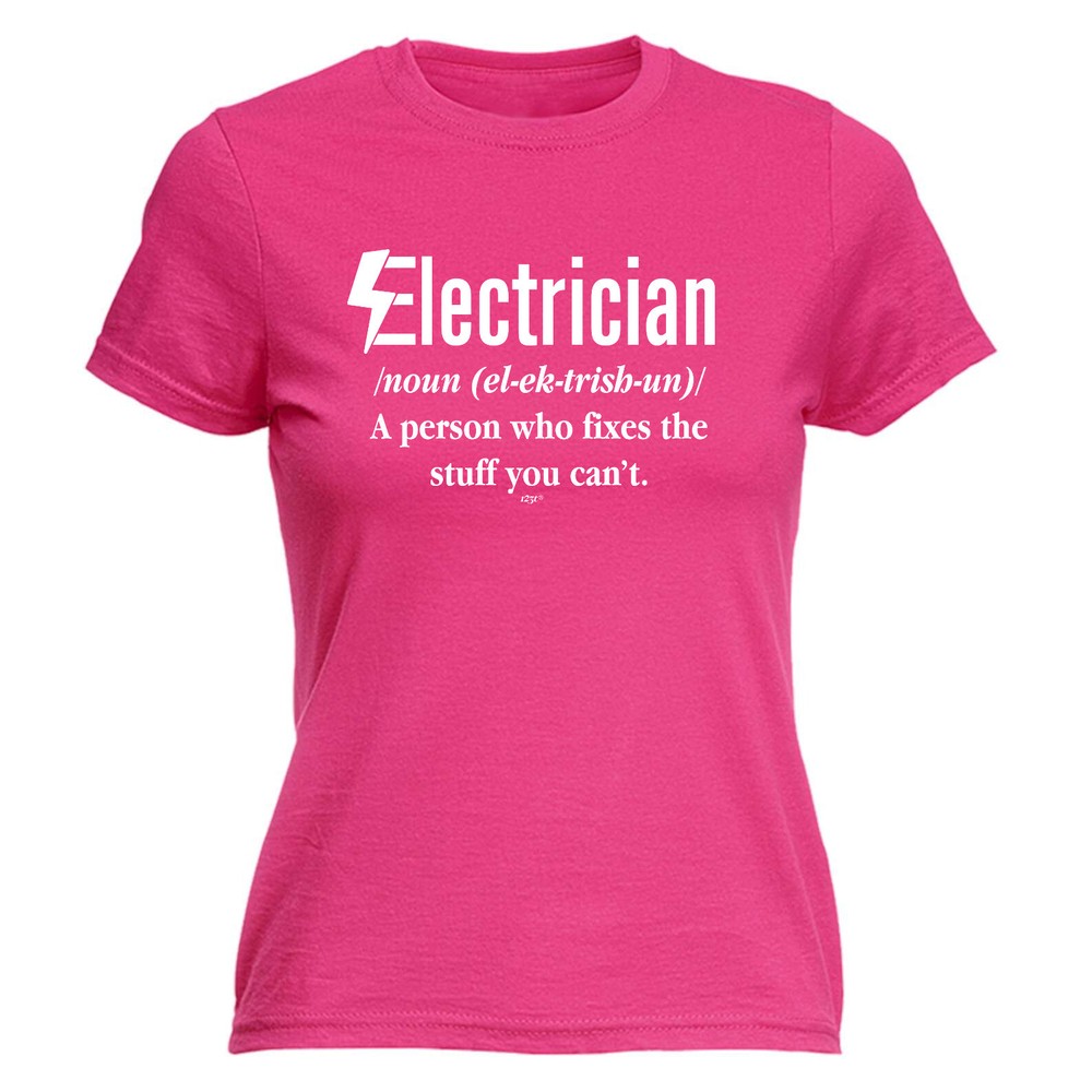 Electrician Noun Sparky - Womens T Shirt Funny T-Shirt Novelty gift tshirt