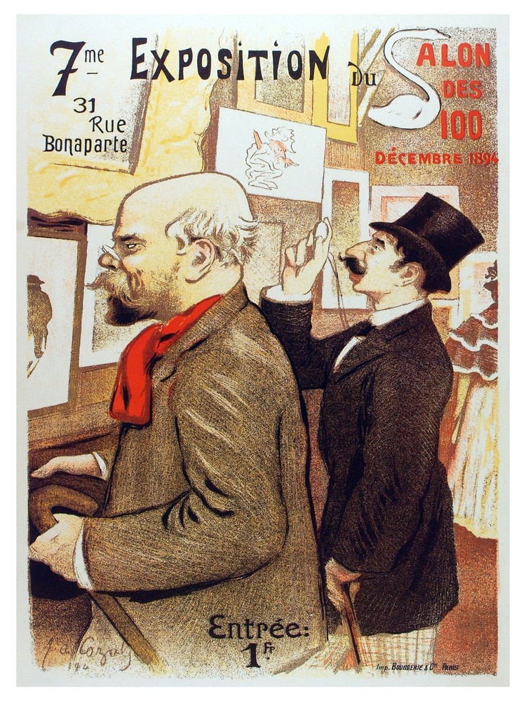 Salon des 100 French wall Decoration Poster. Graphic Interior Art design. 3224