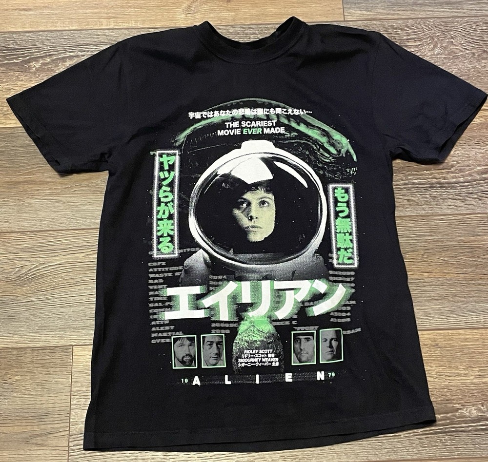 Alien Scifi Horror Movie Rare PROMO Graphic Tee Shirt Mens M Sigourney Weaver