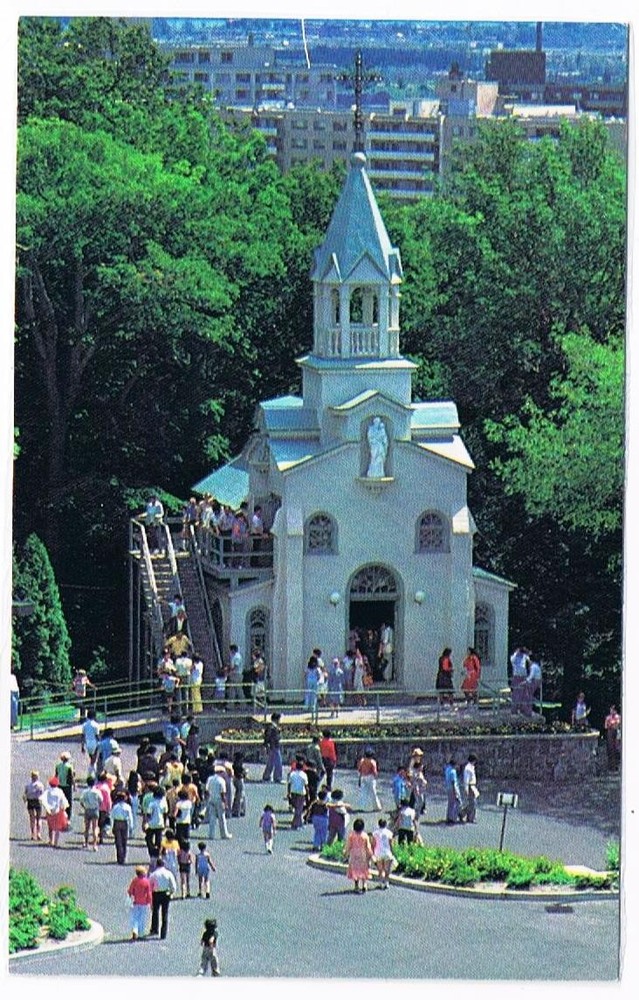 Quebec Laminated Postcard RPPC St Joseph's Oratory First Chapel