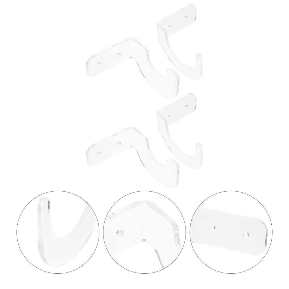 2 Pairs Acrylic Bat Stand for Softball or Baseball Display Case & Cards  