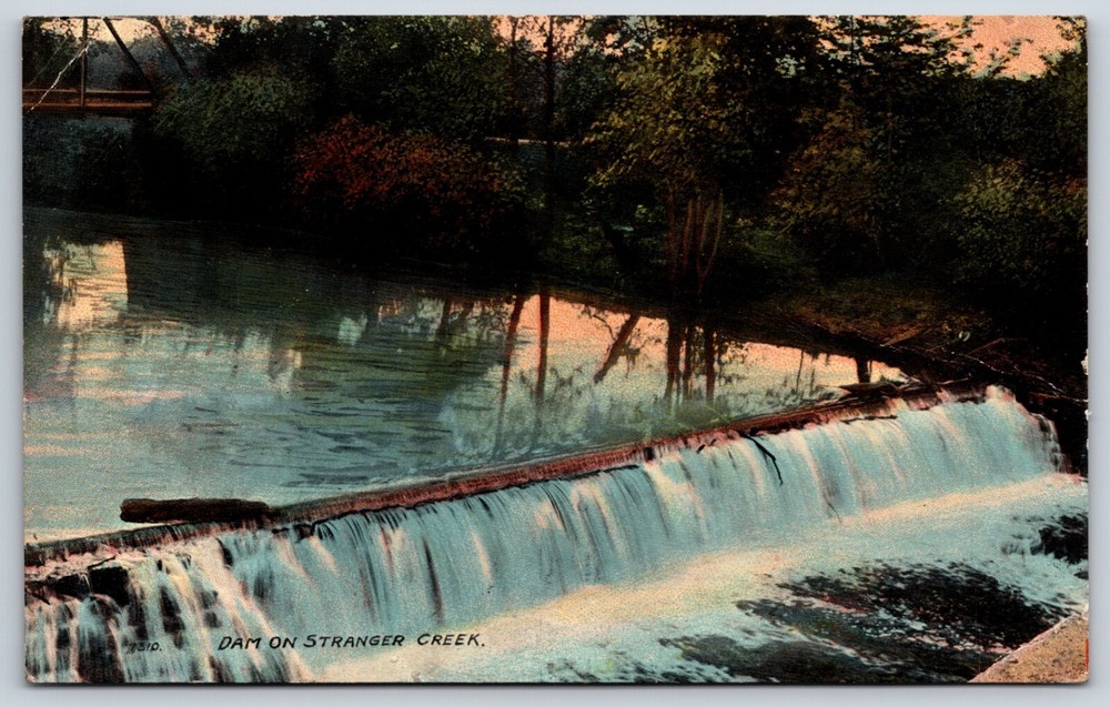 Postcard Dam On Stranger Creek Leavenworth County Kansas Unposted