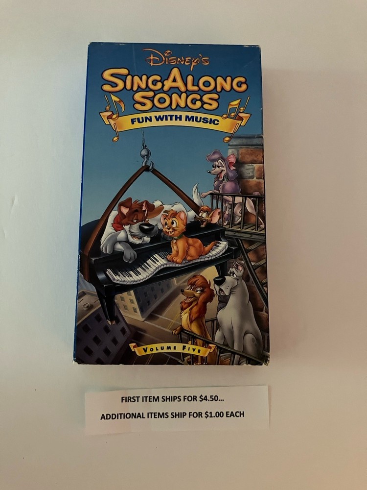 VHS Tape  Disney Sing Along Songs - Fun with Music  $5.00  Shipping  $4.50/$1.00