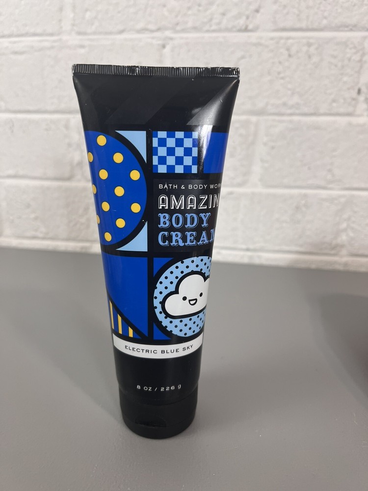 NEW Bath & Body Works Amazing Body Cream ELECTRIC BLUE SKY 8OZ~Discontinued/Rare
