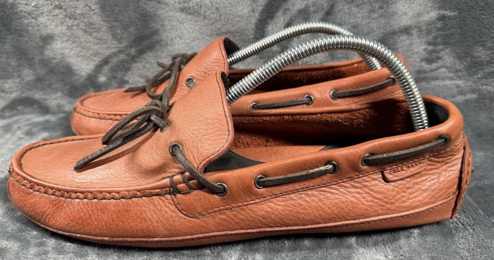 Cole Haan Driving Moccasins Tan Leather Mens 9.5 Slip On Loafers
