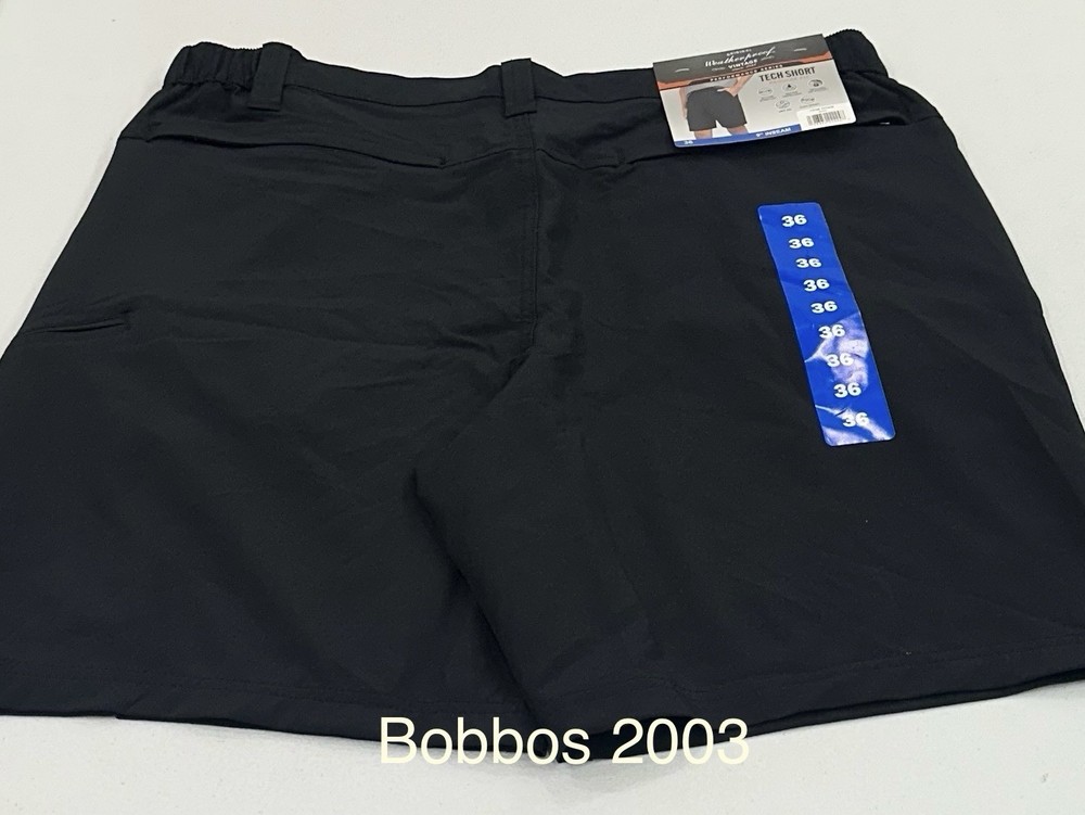 Weatherproof Vintage Men's Performance Series Tech Shorts, Black, Size 36