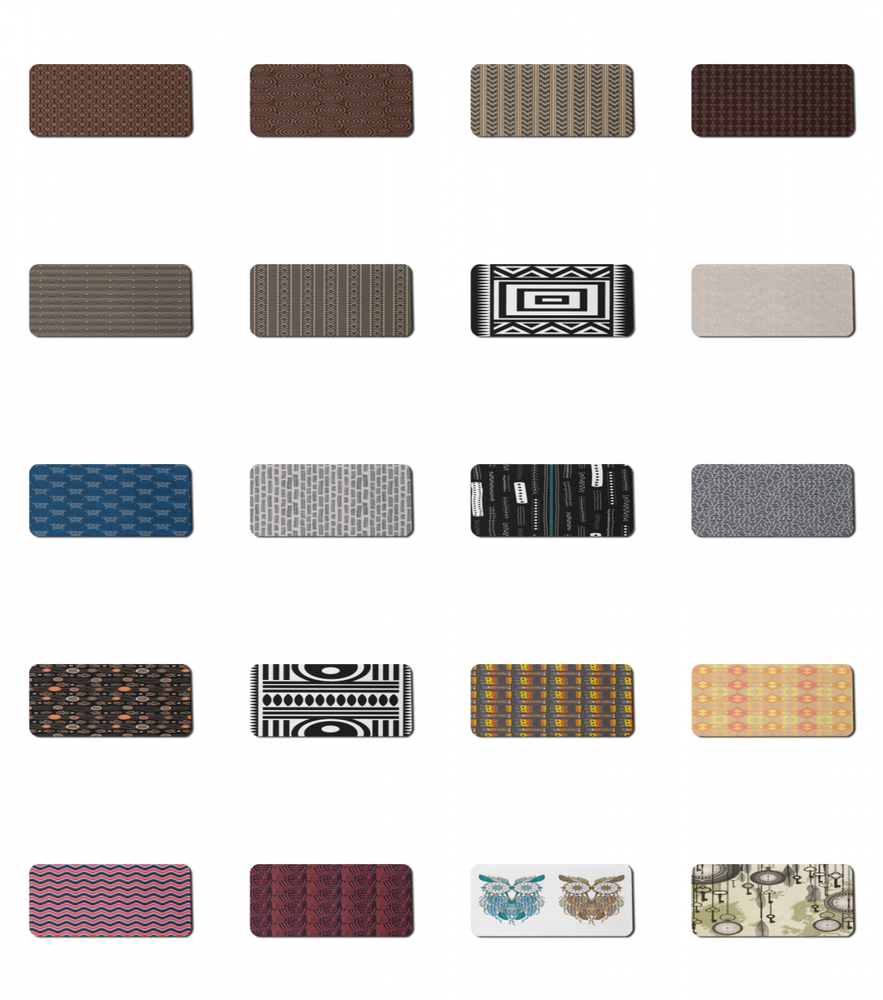 Ambesonne Tribal Details Rectangle Non-Slip Mousepad, 35
