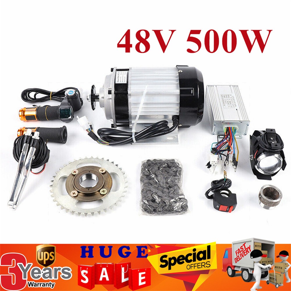 Electric Bicycle Bike Tricycle Rickshaw Brushless Motor Controller Kit 48V 500W